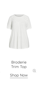 Shop the Broderie Trim Top
