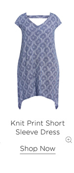 Shop the Knit Print Short Sleeve Dress -