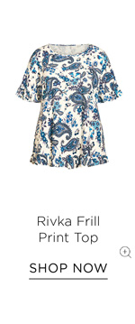 Shop the Rivka Frill Print Top