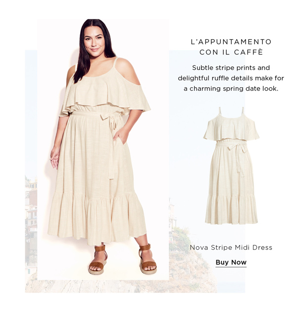 Shop The Nova Stripe Midi Dress