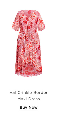 Shop The Val Crinkle Border Maxi Dress