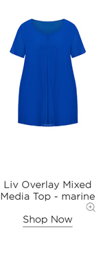 Shop The Liv Overlay Mixed Media Top