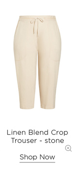 Shop The Linen Blend Crop Trouser
