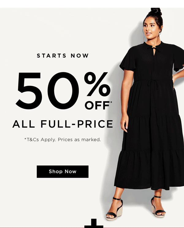 Shop 50% Off* All Full-Price