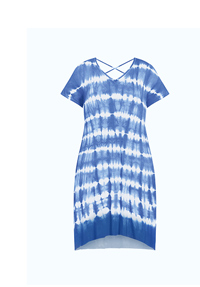 Shop The Cross Back Knit Tie Dye Dress