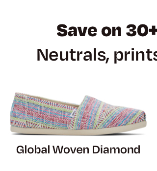 Save on 30 Neutrals, print: Global Woven Diamond 