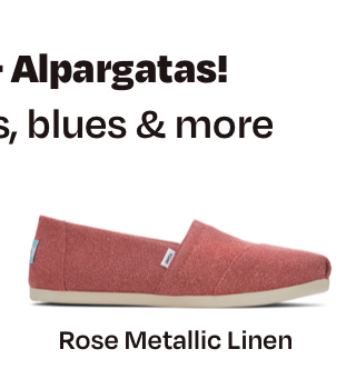 Alpargatas! 5, blues more T Rose Metallic Linen 