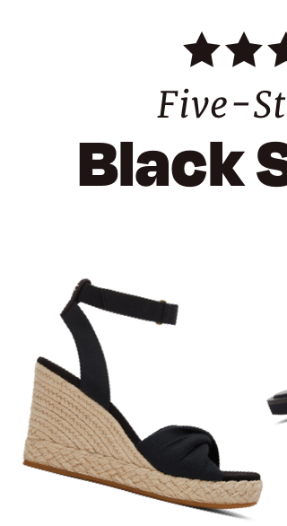 Black Marisela Wedge Sandal