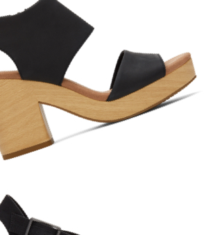 Black Leather Majorca Leather Platform Sandal