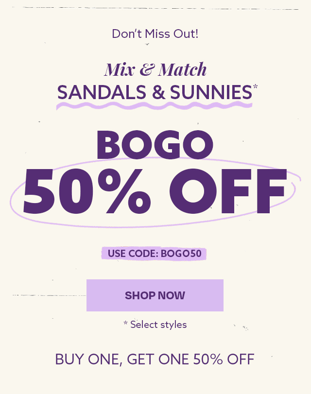 Don't miss out - BOGO 50% off