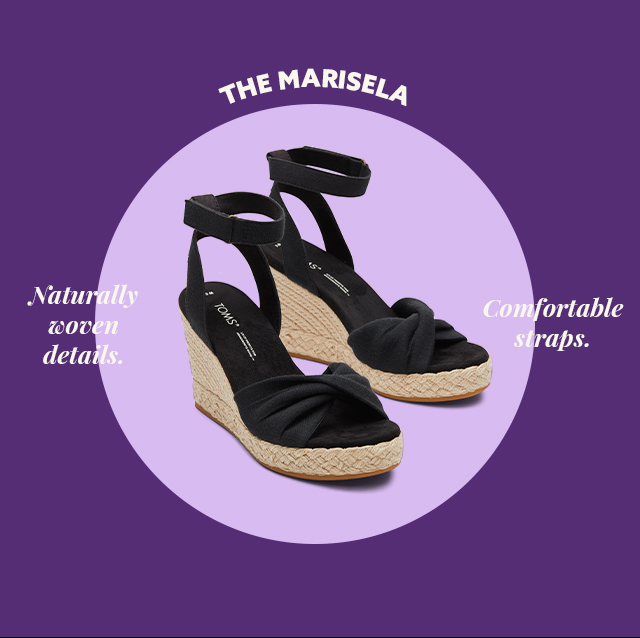 Black Marisela Wedge Sandal