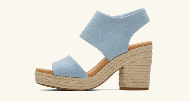 Pastel Blue Majorca Rope Platform Sandal