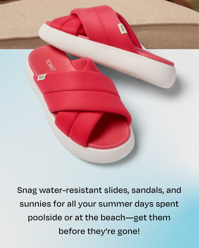 Snag water-resistant slides