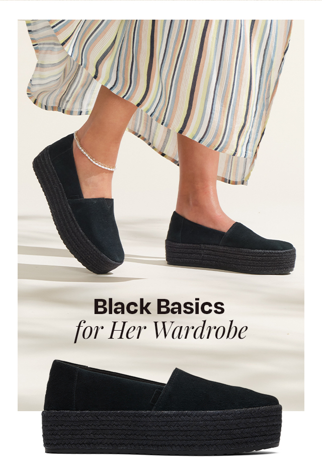 Suede Black Valencia Platform Espadrille