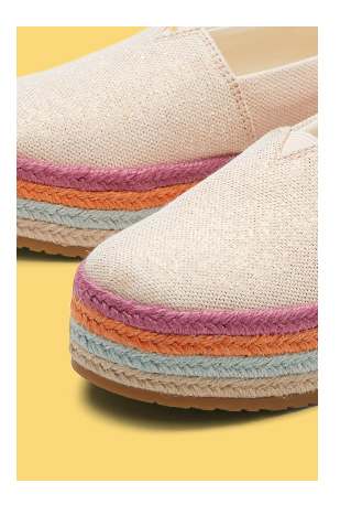 Dusty Peach Valencia Platform Espadrille