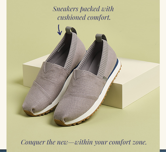 Sneakers packed with cushioned comfort.