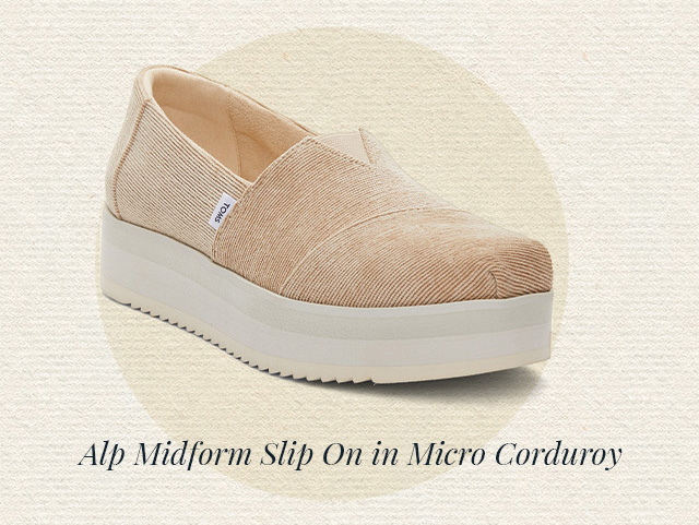 Alp Midform Slip On in Micro Corduroy