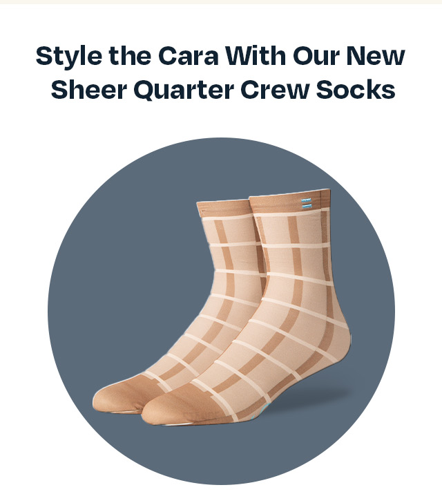 Style the Cara With Our New Sheer Quarter Crew Socks