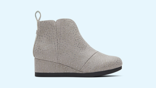 Youth Clare Grey Wedge Kids Boot