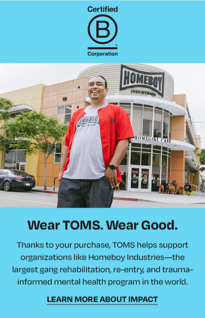 Wear TOMS. Wear Good.