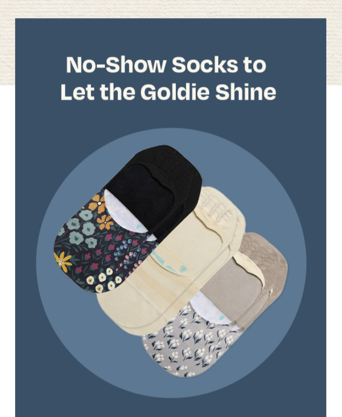 No-Show Socks to Let the Goldie Shine