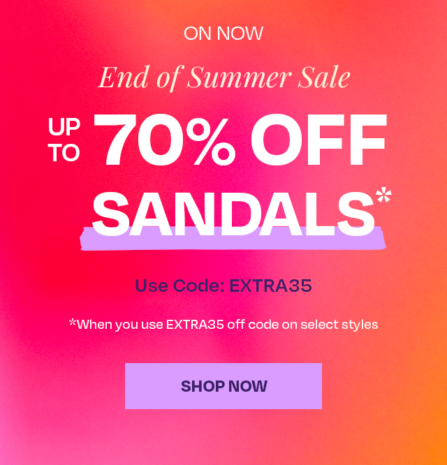 UP TO 70% OFF SANDALS