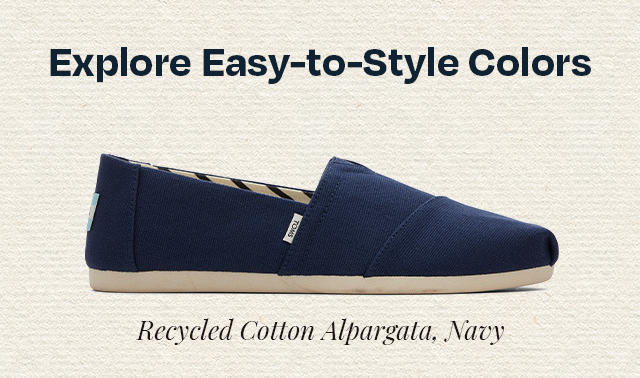 Recycled Cotton Alpargata, Navy