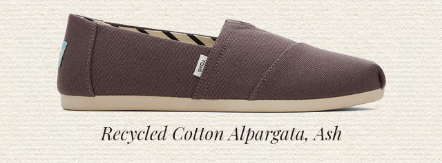 Recycled Cotton Alpargata, Ash