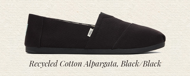 Recycled Cotton Alpargata, Black/Black