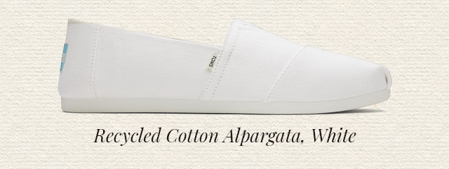 Recycled Cotton Alpargata, White