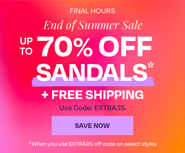 UP TO 70% OFF SANDALS