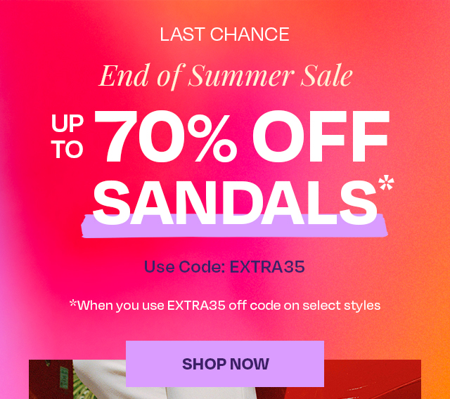 UP TO 70% OFF SANDALS