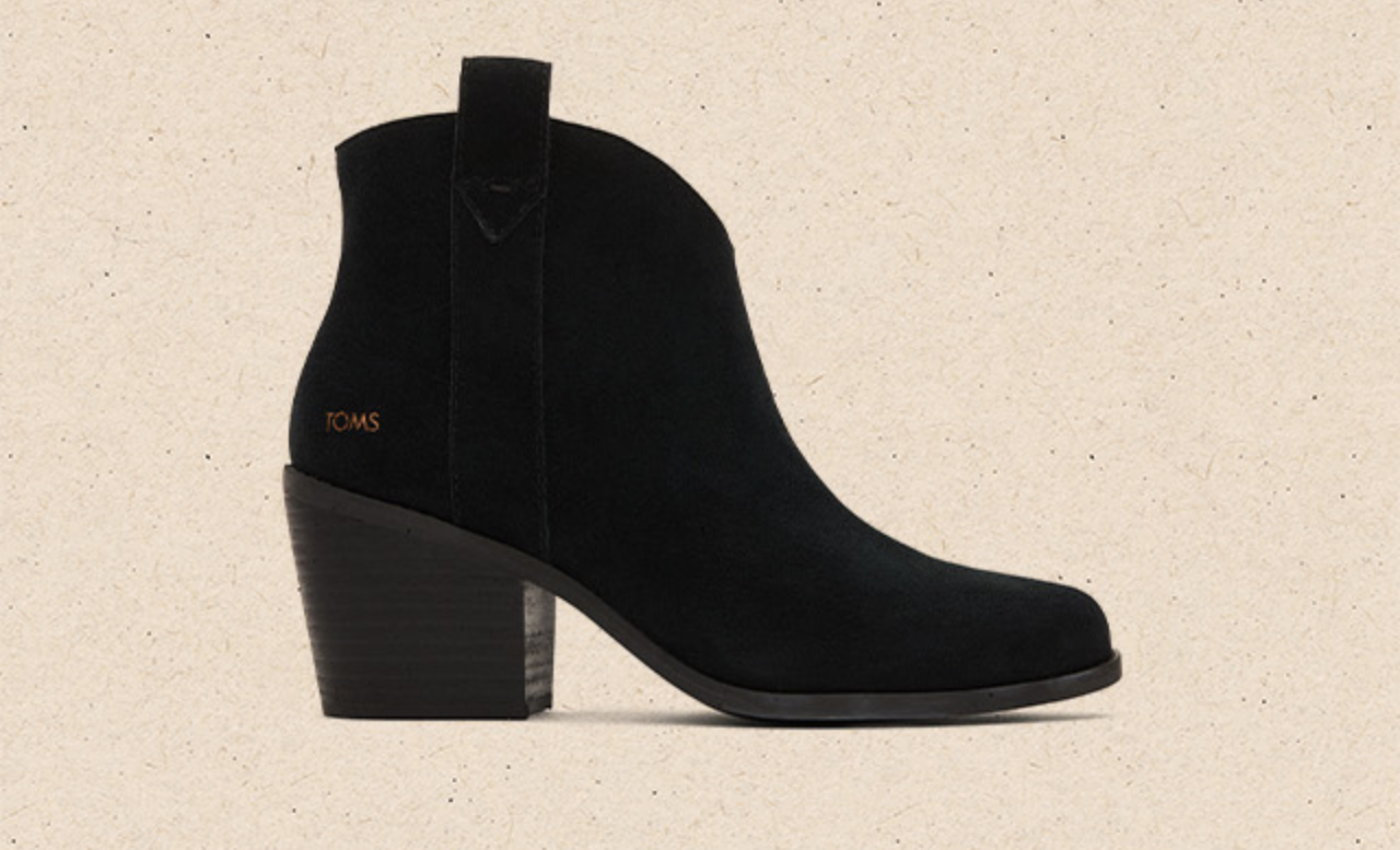 Constance Black Suede Heeled Boot