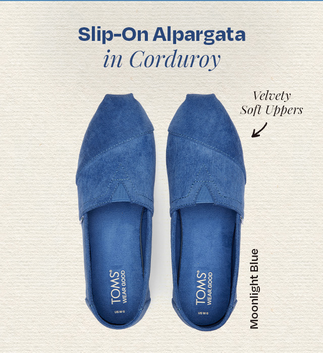 Slip-On Alpargata in Corduroy