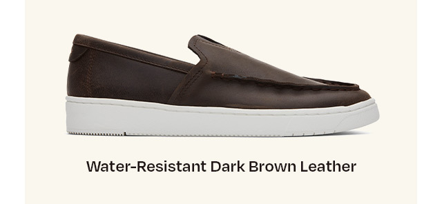 Water-Resistant Dark Brown Leather