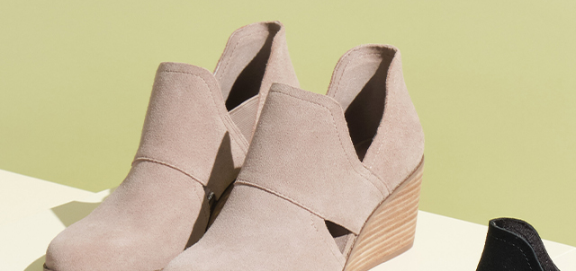 Kallie Taupe Suede Cutout Wedge Boot