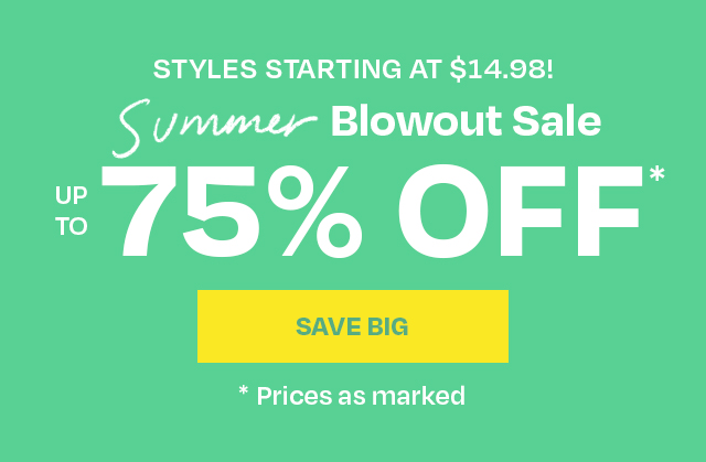 UP TO 75% OFF*