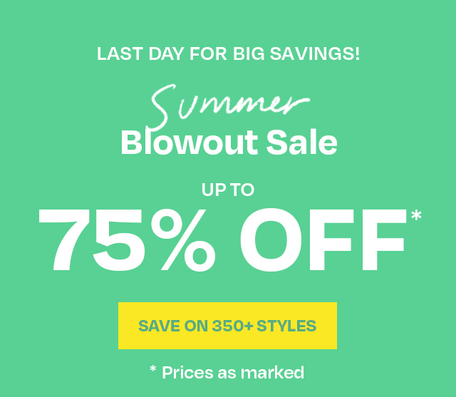 UP TO 75% OFF*