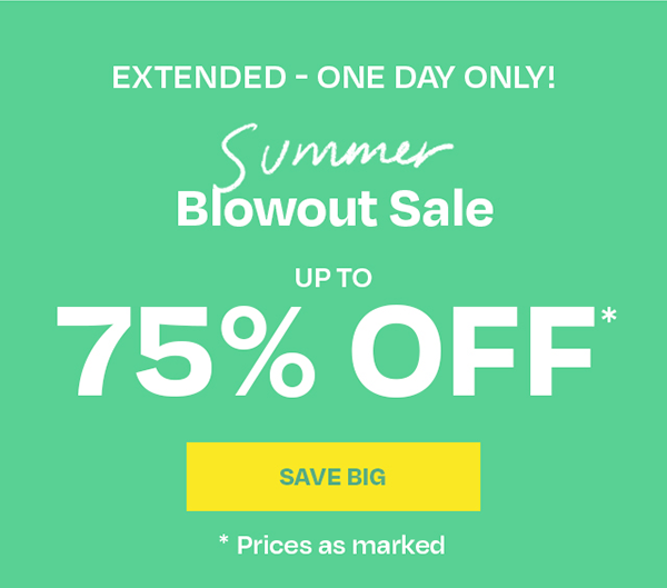 UP TO 75% OFF*