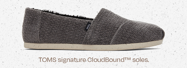 TOMS signature CloudBound soles.