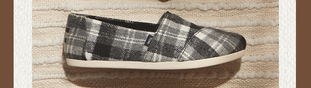 Alpargata Grey Plaid with Faux Fur