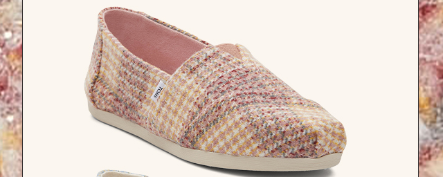 Alpargata Pink Plaid Tweed