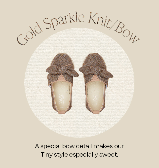 Gold Sparkle Knit/Bow