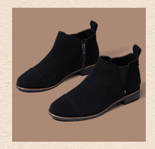 Reese Black Suede Ankle Boot