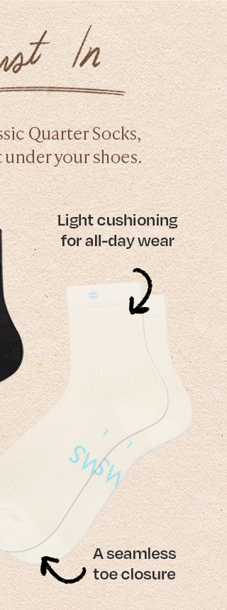 Introducing our Classic Quarter Socks