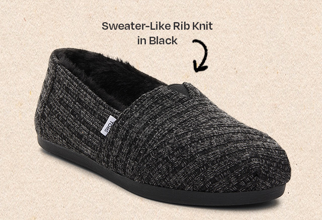 Sweater-Like Rib Knit in Black