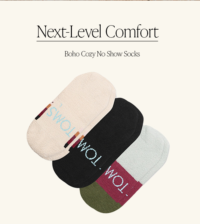 Boho Cozy No Show Socks 3 Pack