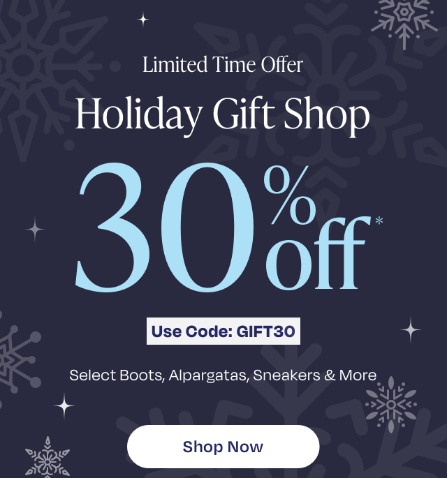 Holiday gift shop - 30% off