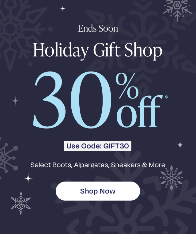 Holiday gift shop - 30% off