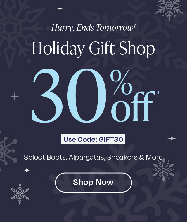 Holiday gift shop - 30% off